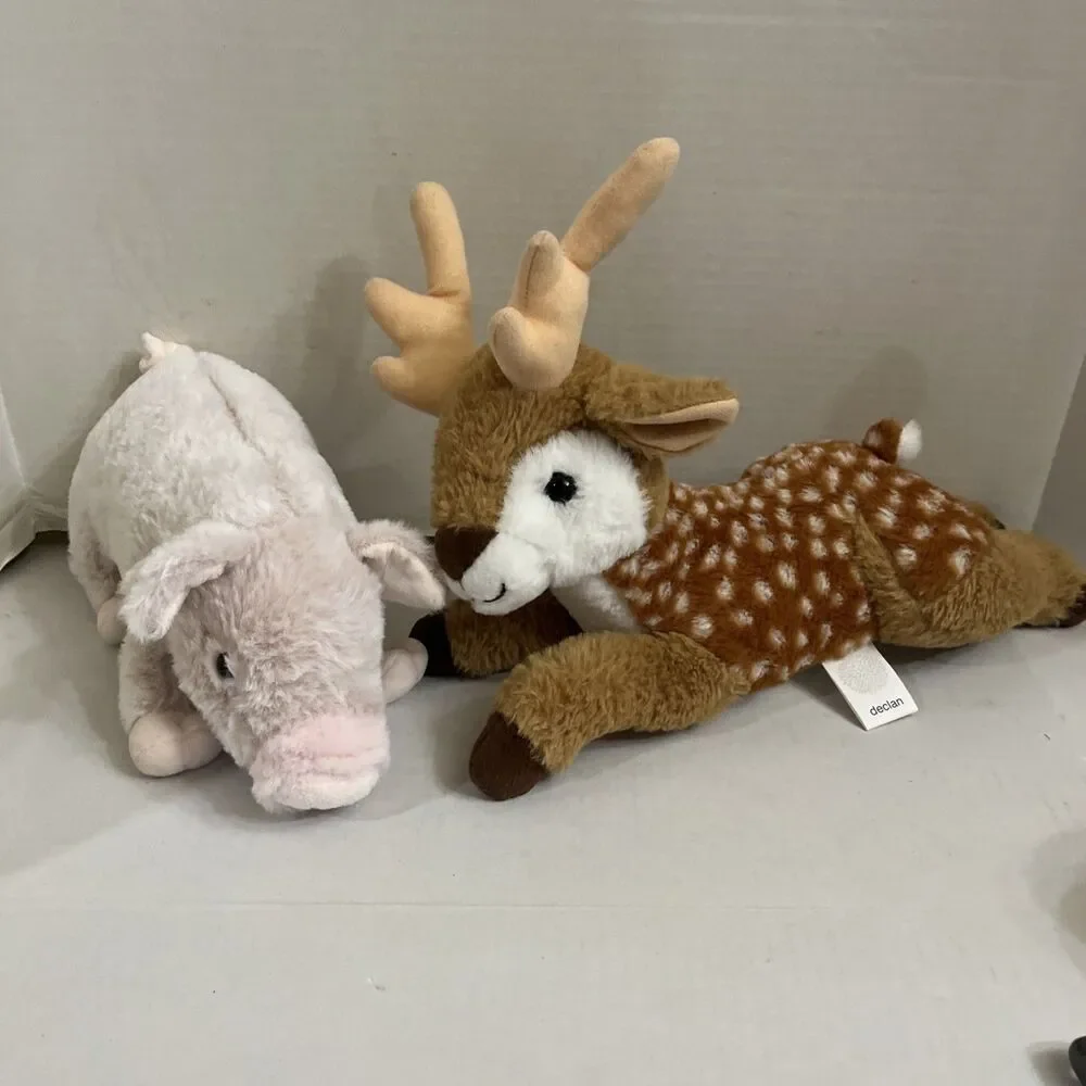 2 Debi Lilly Plush Declan The Deer And Penny The Pig Stuffed Animal